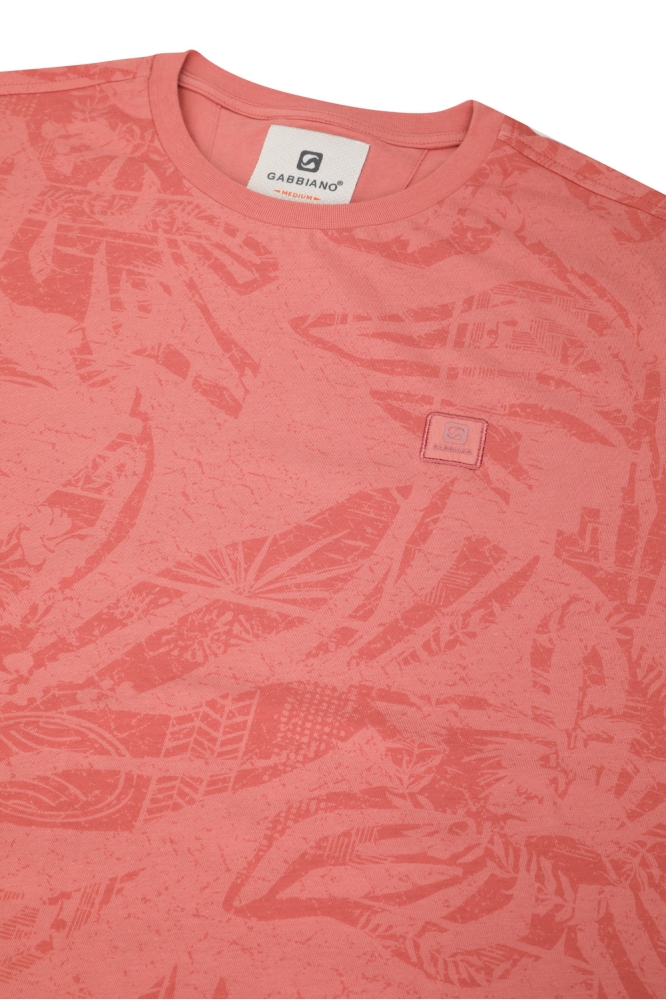 ALLOVER PRINT T SHIRT 155911 SUNSET RED